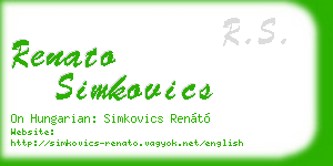 renato simkovics business card